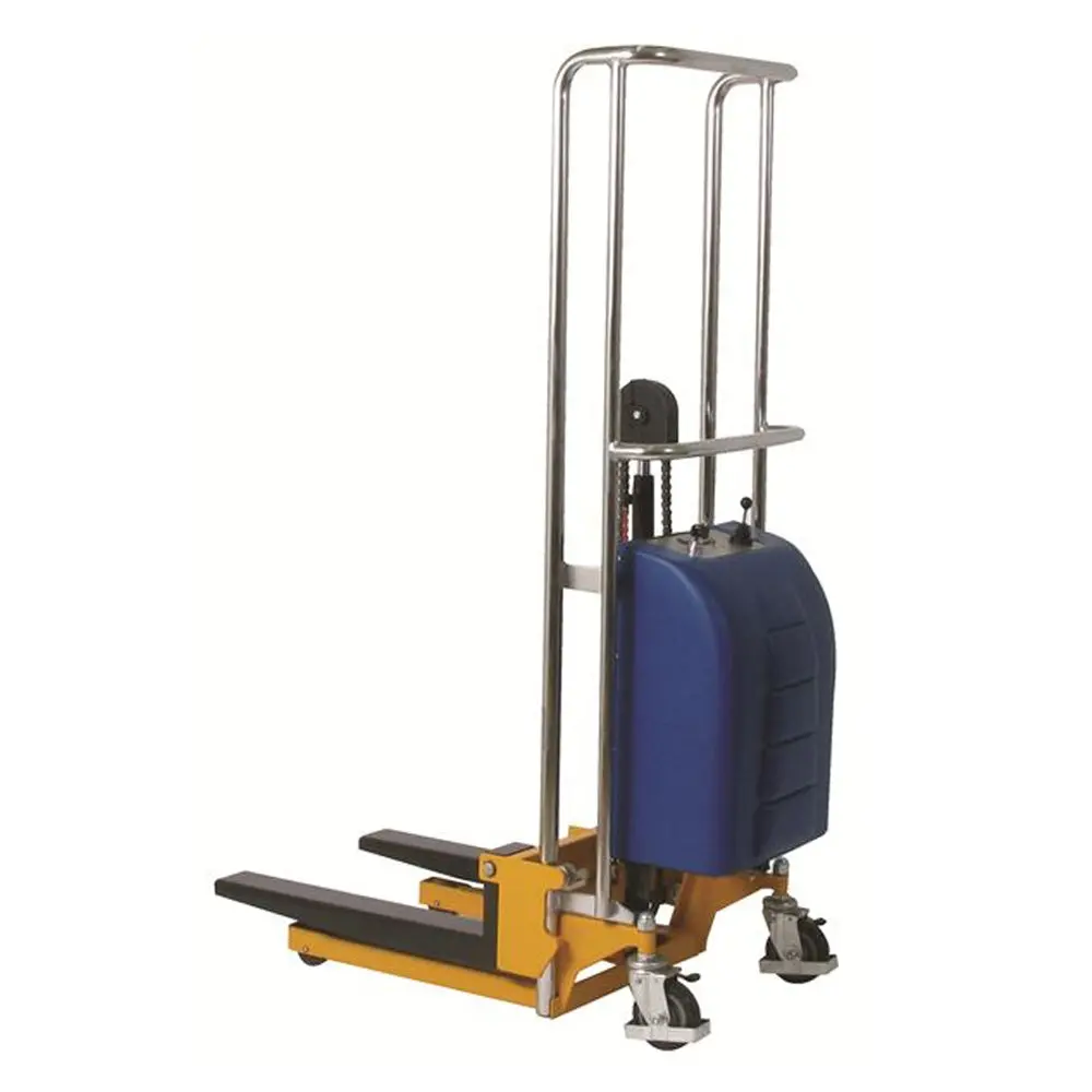 Battery Operated Value Lift Stacker With 4" X 25.5" Adjustable Forks, 880 Lb Capacity 1
