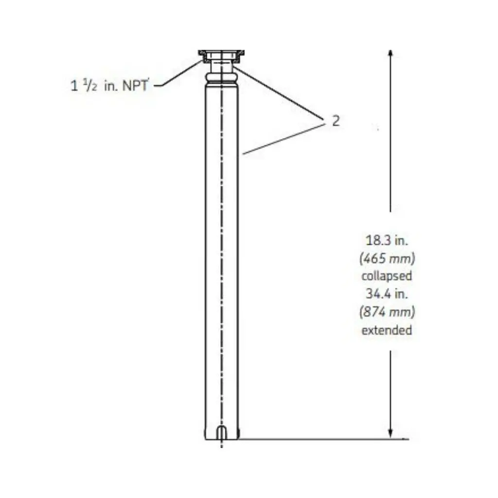 Telescopic Tube Kit For 1340 Lever Action Drum Pump 1