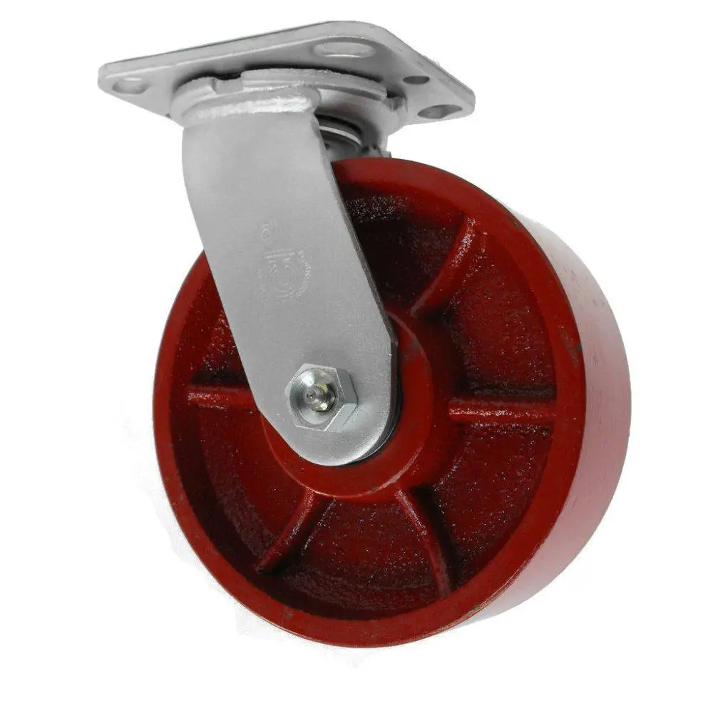 6" X 2" Ductile Steel Wheel Swivel Caster - 1250 Lbs. Capacity 1