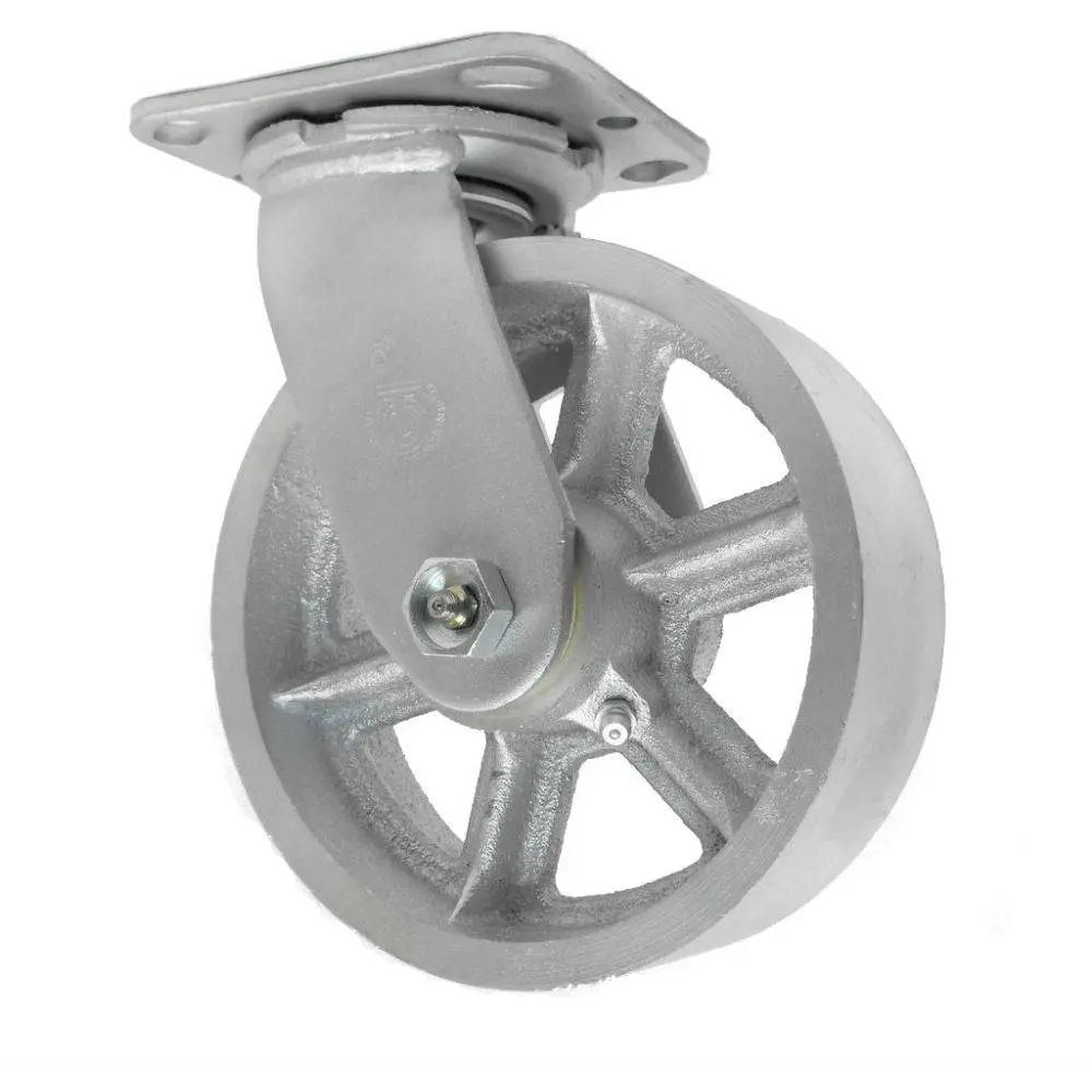 6" X 2" Heavy Duty Semi-Steel Wheel Swivel Caster - 1250 Lbs. Capacity 1