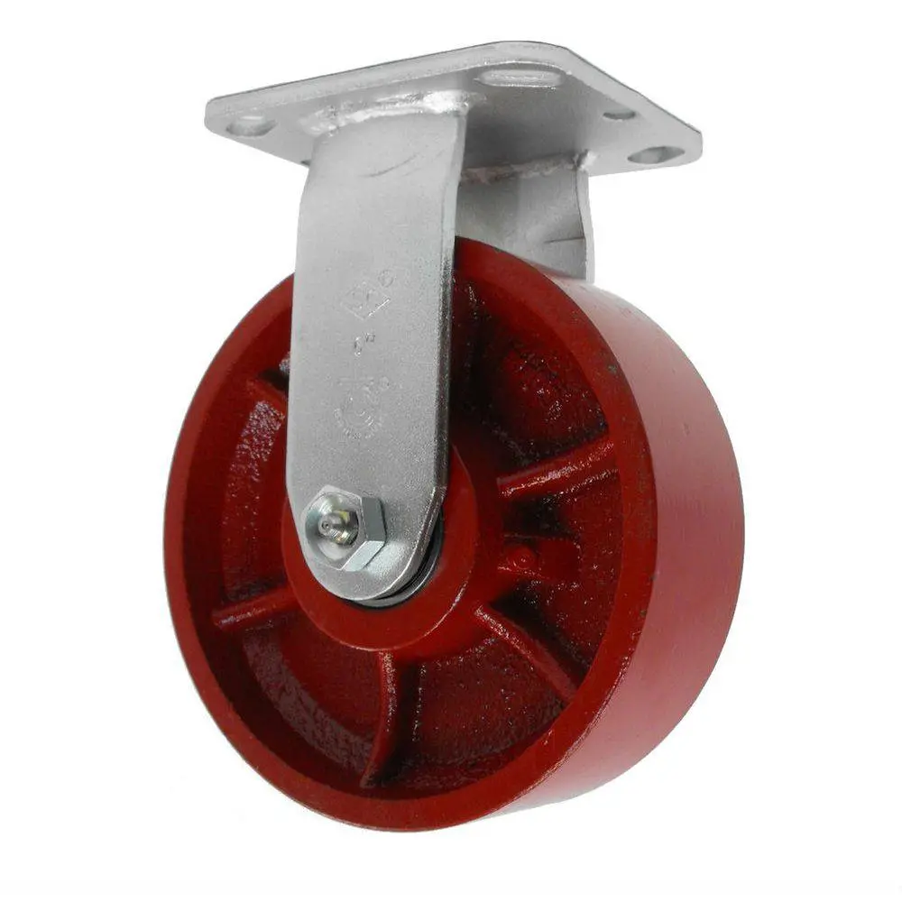 6" X 2" Ductile Steel Wheel Rigid Caster - 1250 Lbs. Capacity 1