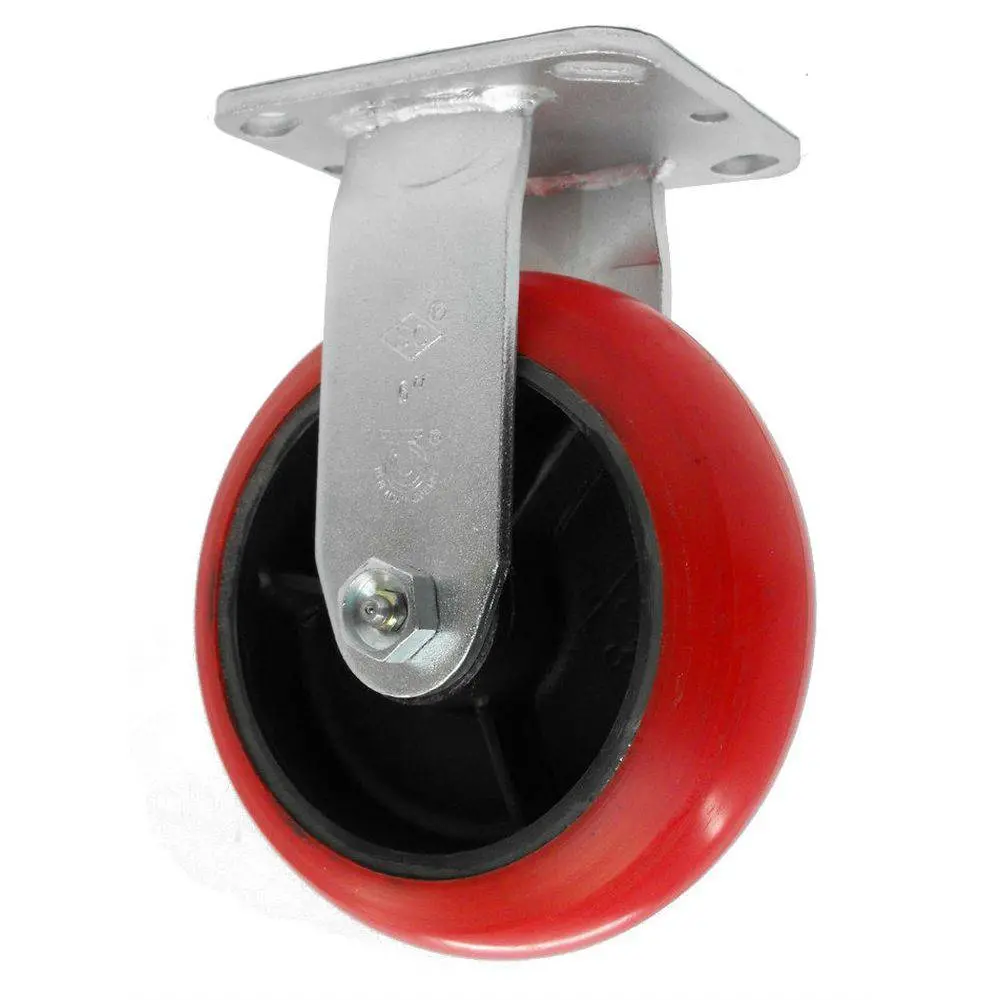 6" X 2" Polyflexon Cast Wheel Rigid Caster - 900 Lbs. Capacity 1