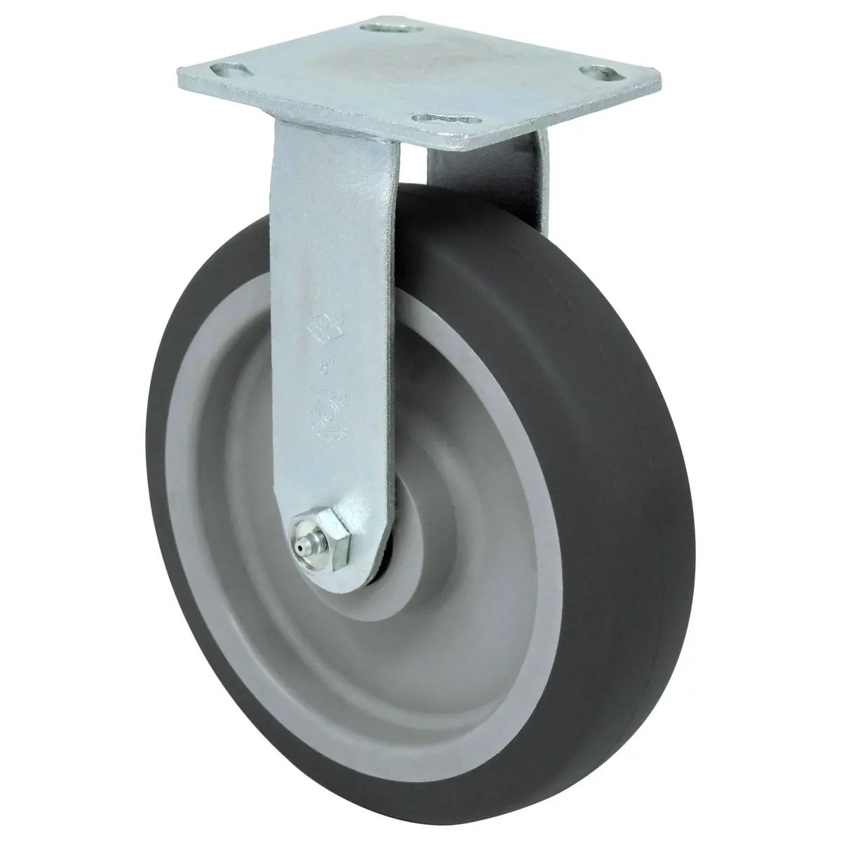 8" X 2" Thermo-Pro Wheel Rigid Caster (Flat Tread) - 600 Lbs. Capacity 1