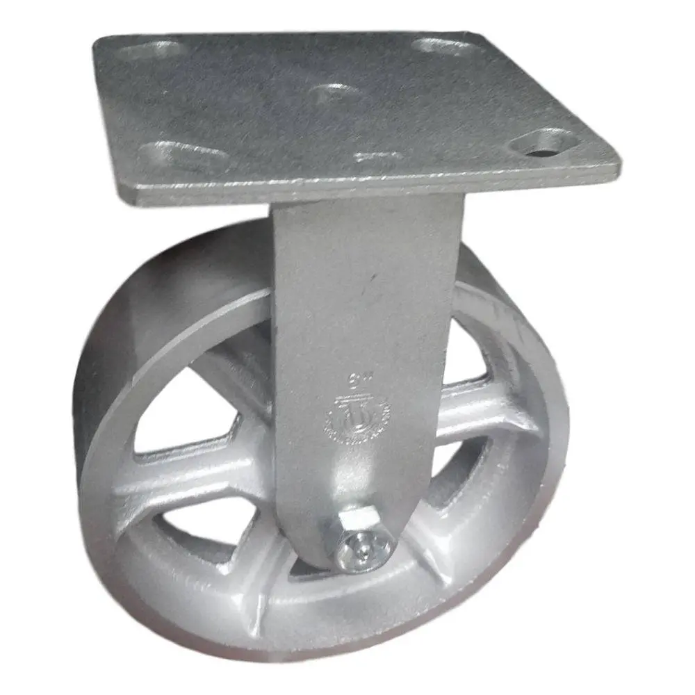 6" X 2" Heavy Duty Semi-Steel Wheel Rigid Caster - 1250 Lbs. Capacity 1