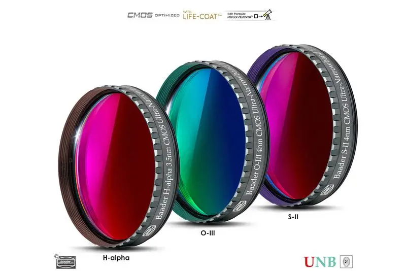 Baader 3.5Nm / 4Nm Ultra-Narrowband Filter Set – Cmos-Optimized (H-Alpha, O-Iii, S-Ii) 1