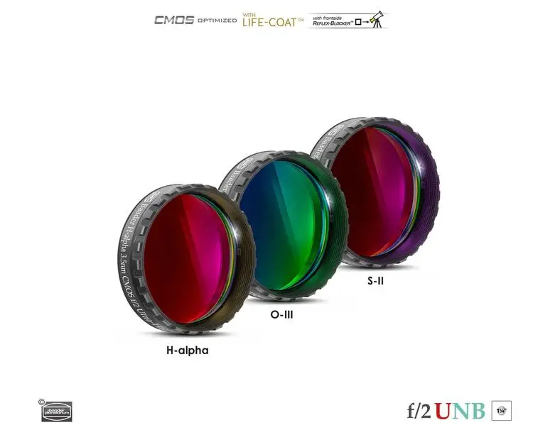 Baader 3.5 / 4Nm F/2 Ultra-Highspeed Filters – Cmos-Optimized (H-Alpha / O-Iii / S-Ii) 1