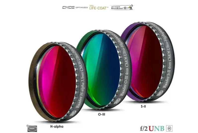 Baader 3.5 / 4Nm F/2 Ultra-Highspeed Filter Set – Cmos-Optimized (H-Alpha, O-Iii, S-Ii) 1