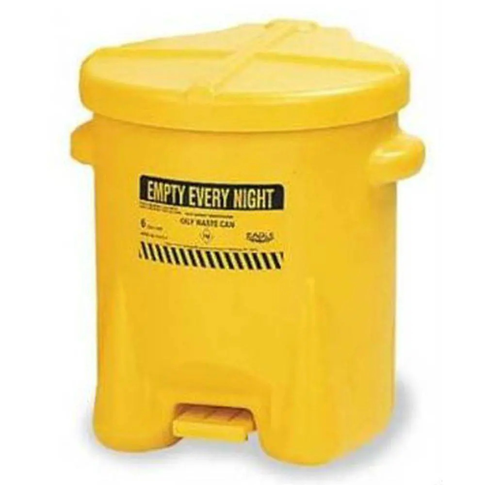Oily Waste Can 10 Gal. Yellow Poly 1