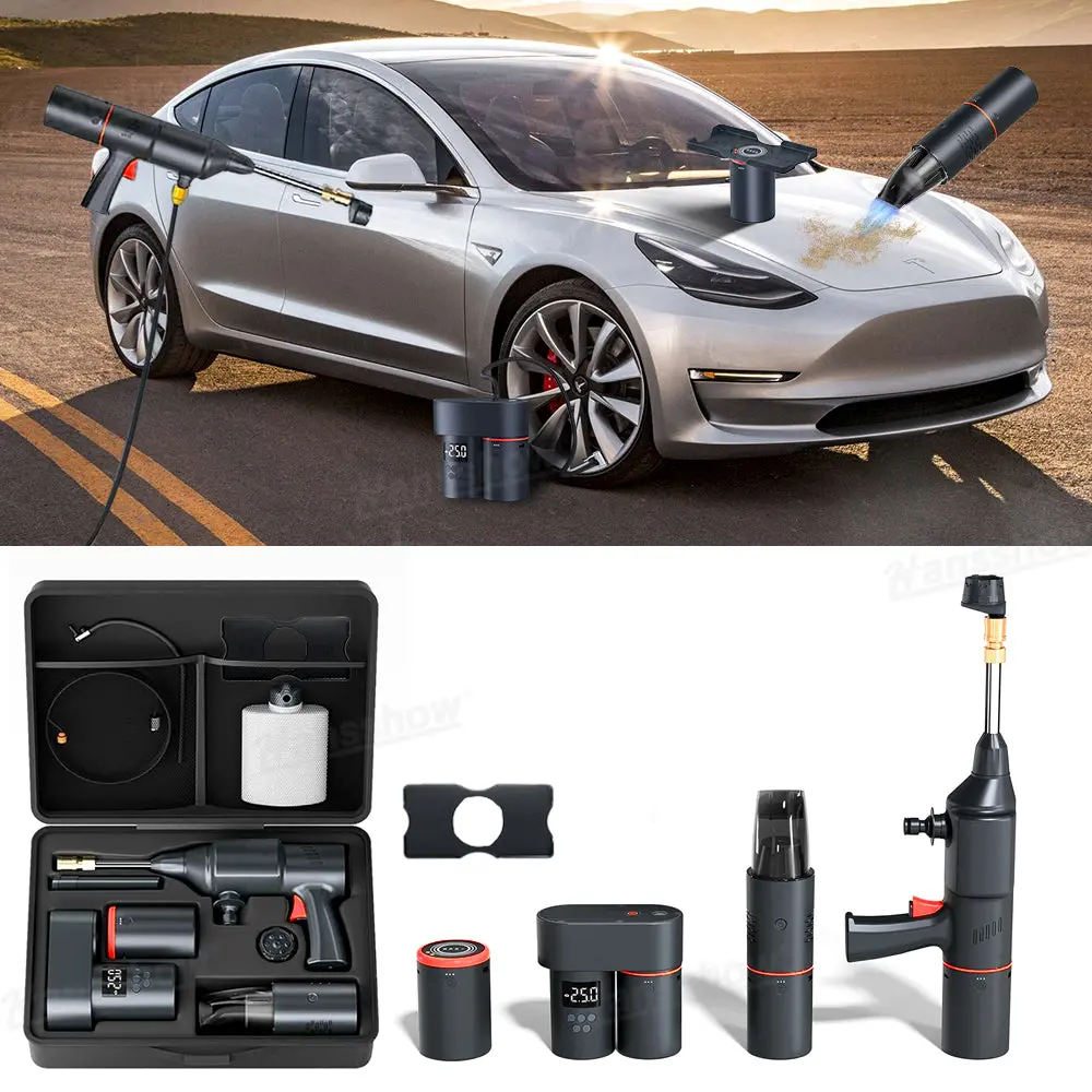5-In-1 Tesla Jump Starter Kit With 100W Tire Inflator&185 Psi Pressure... 1