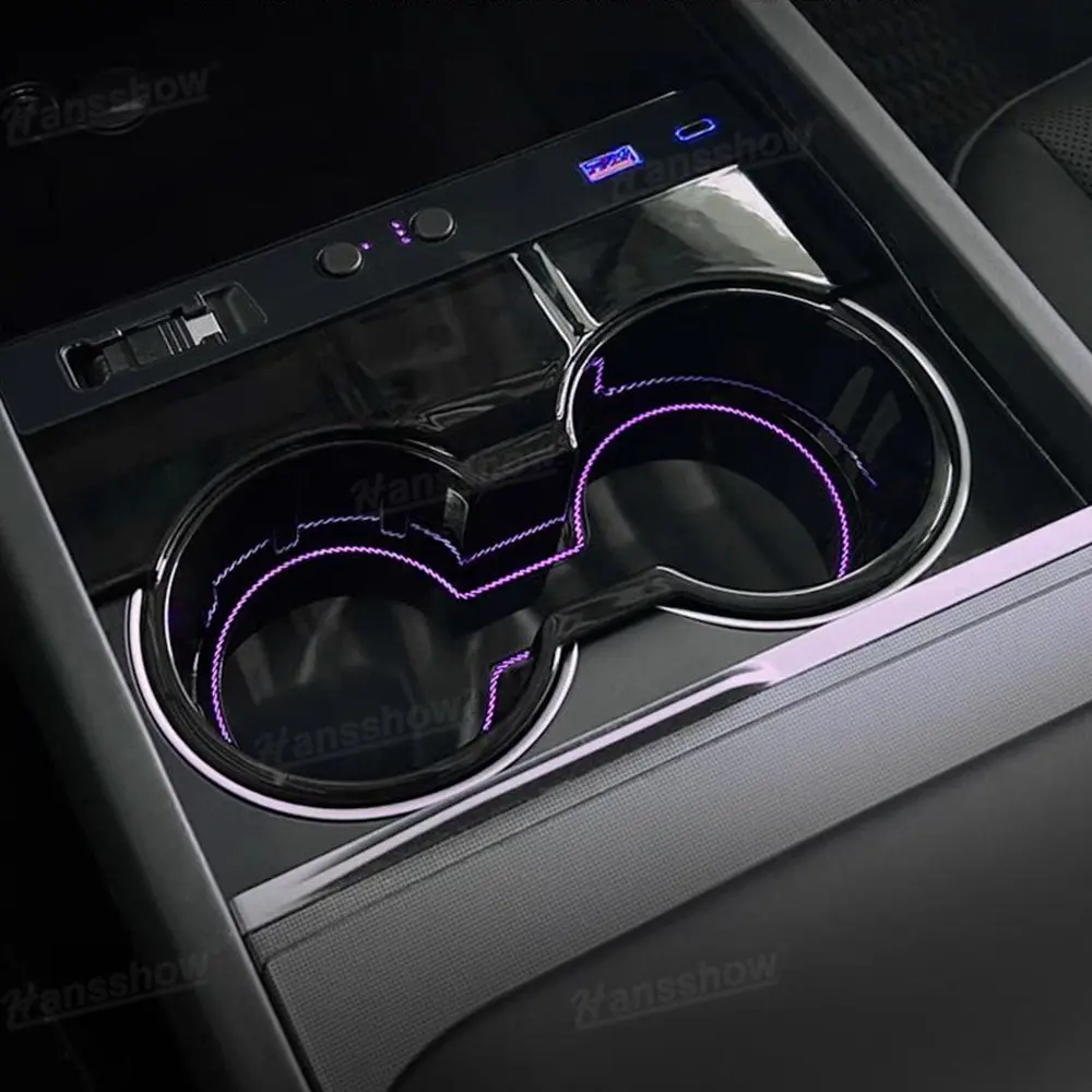 Model Y Juniper/3 Highland Center Console Cup Holder With Ambient Light &... 1