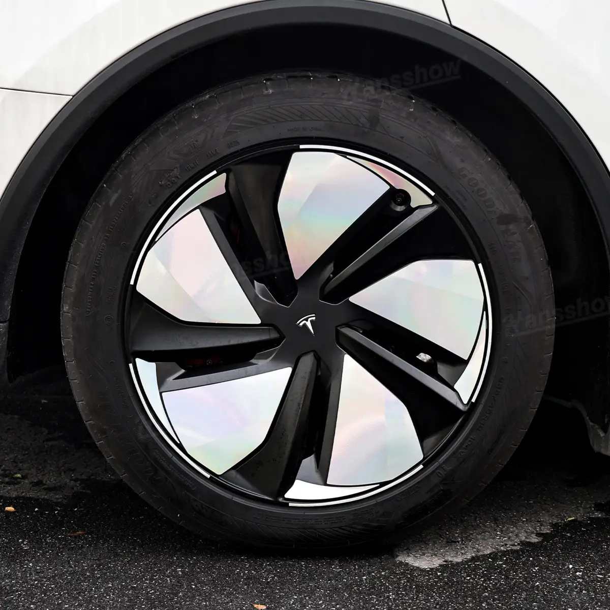 Model Y Juniper 19’’ Crossflow Wheels Vinyl Wraps Custom Wheel Cap Stickers 1