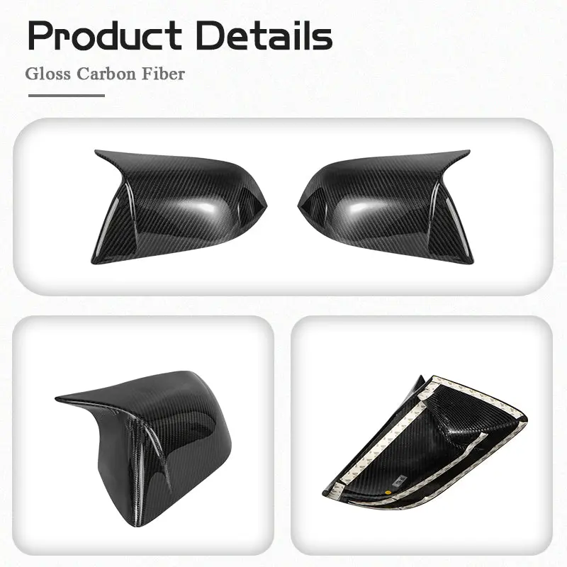 Model Y Real Carbon Fiber Rearview Mirror Cover 1