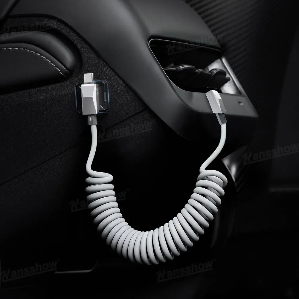 100W Fast Charging Retractable Cable With Cyber-Inspired Design & Magnetic... 1
