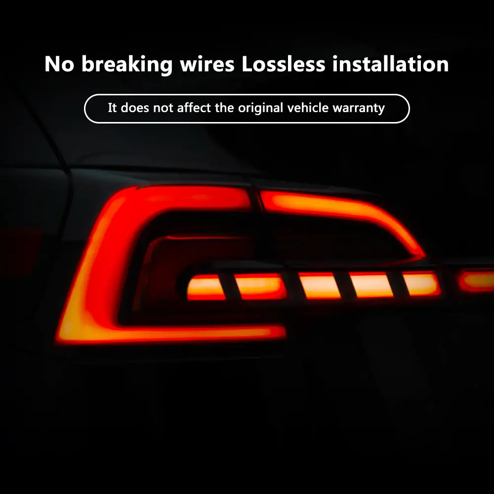 Model 3 Red Starlink Full-Width Strip Tail Light For Tesla Model Y 1