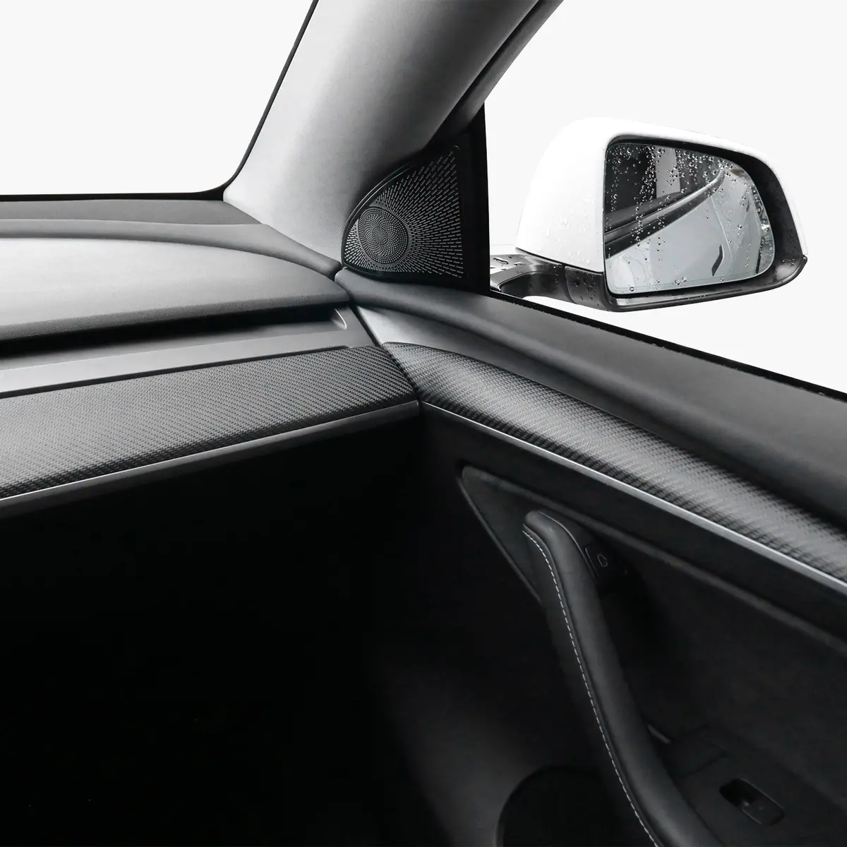 Model Y/3 Real Carbon Fiber Dashboard Trim Panel Replacement Kit 2