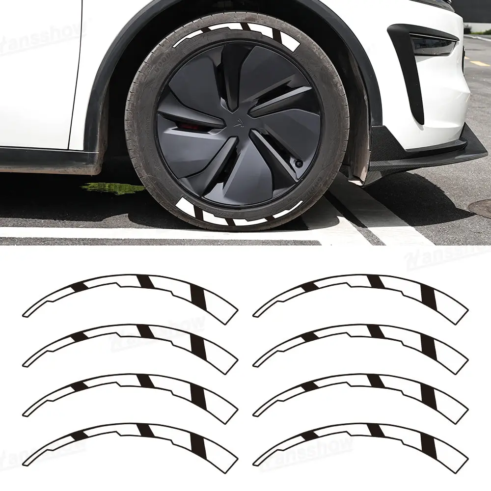 3D Tire Decals For Tesla Rim Stripe Stickers With Raised Design 1