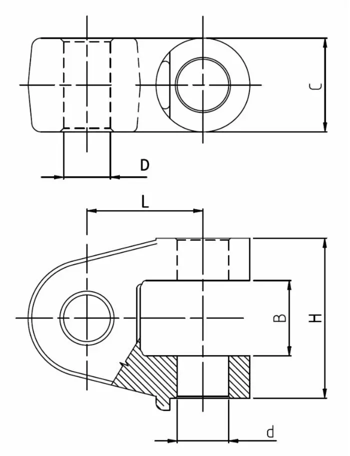 Clevis Knuckle - 1 1/4" Pin Hole (Category 3) 2