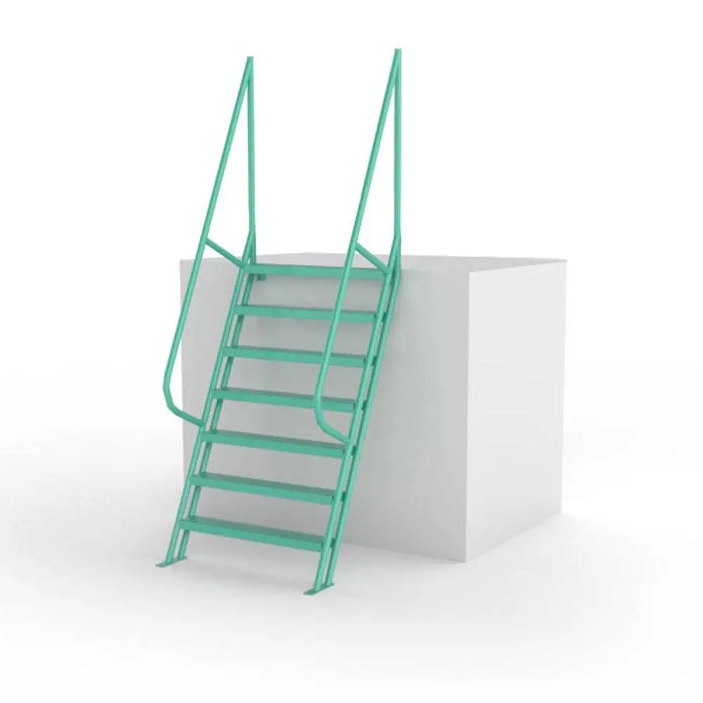 Heavy-Duty Ships Ladder All Welded - 65 Degree Angle 1