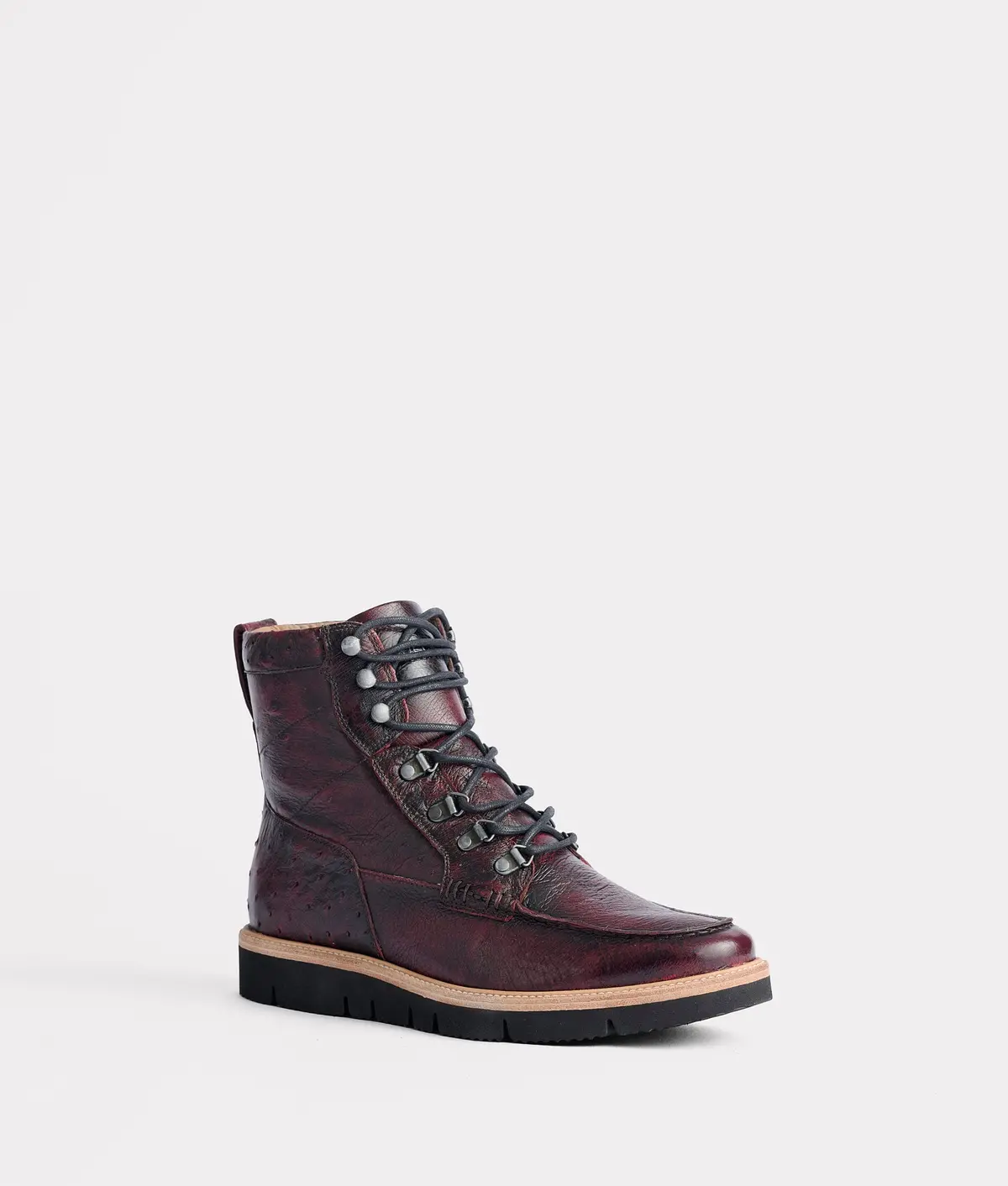 Ridgeline Exotic Lace Up Boot :: Black Cherry 6