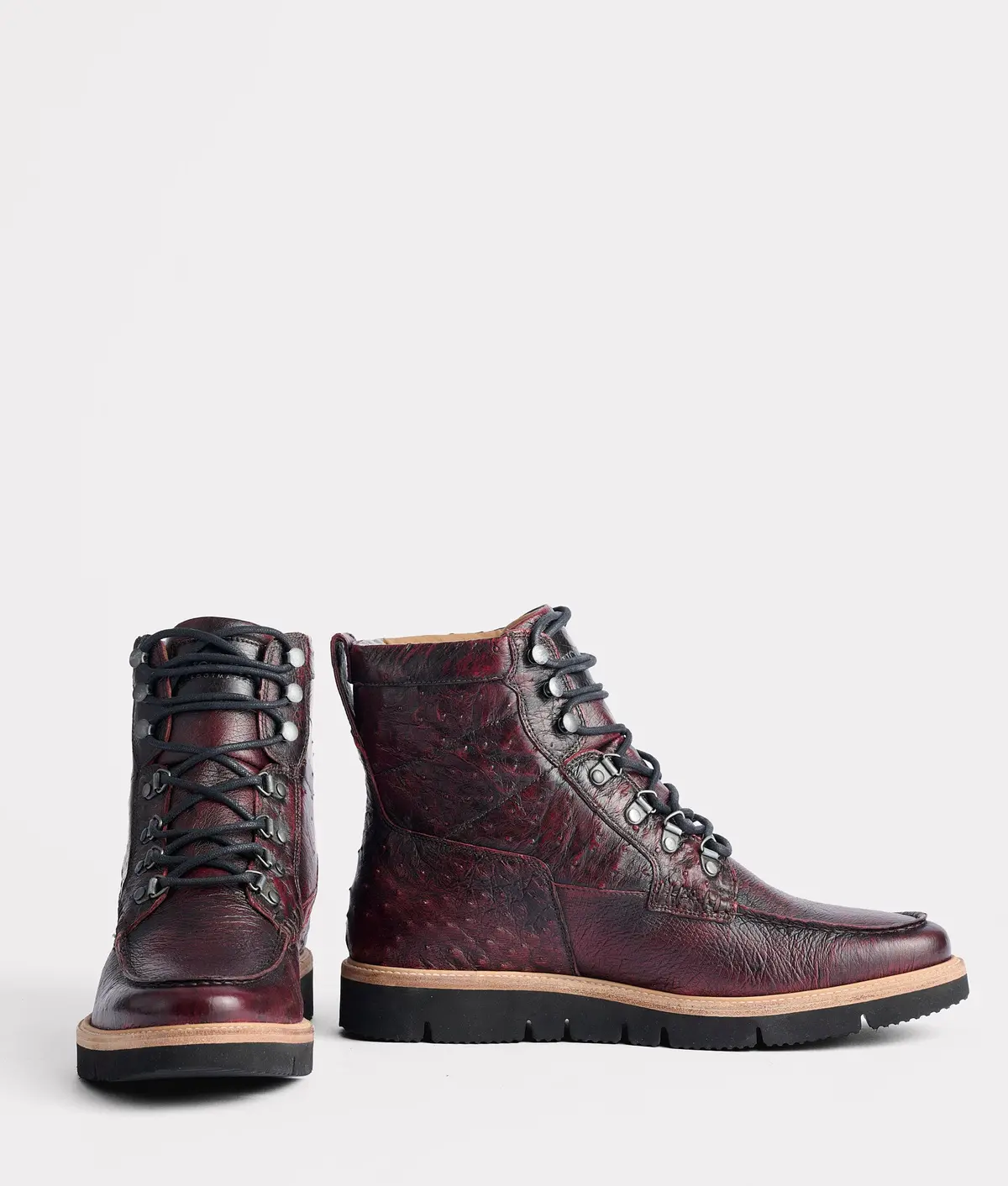 Ridgeline Exotic Lace Up Boot :: Black Cherry 2