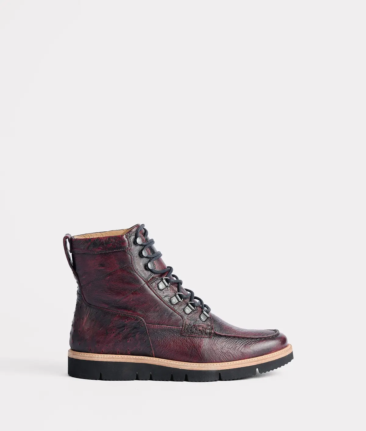 Ridgeline Exotic Lace Up Boot :: Black Cherry 1