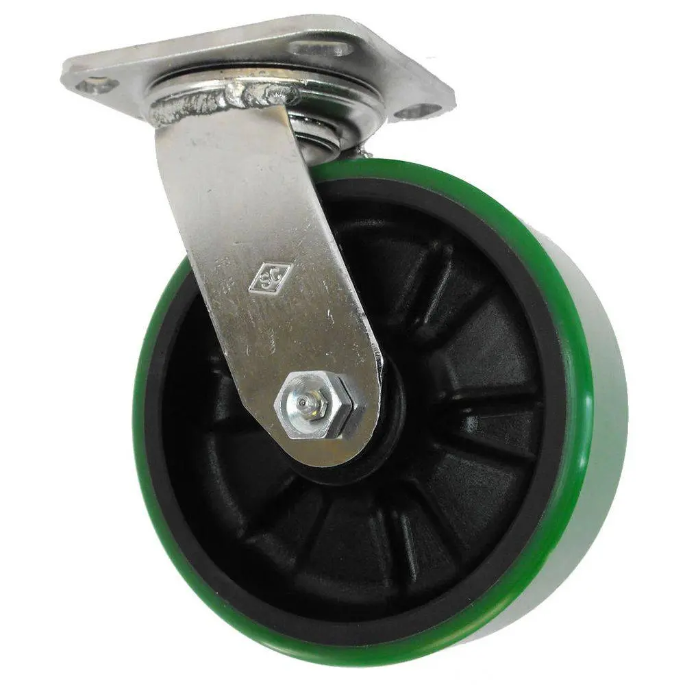 6" X 2" Polyon Maxrok Wheel Swivel Caster Stainless Steel - 1200 Lbs. Cap. 1