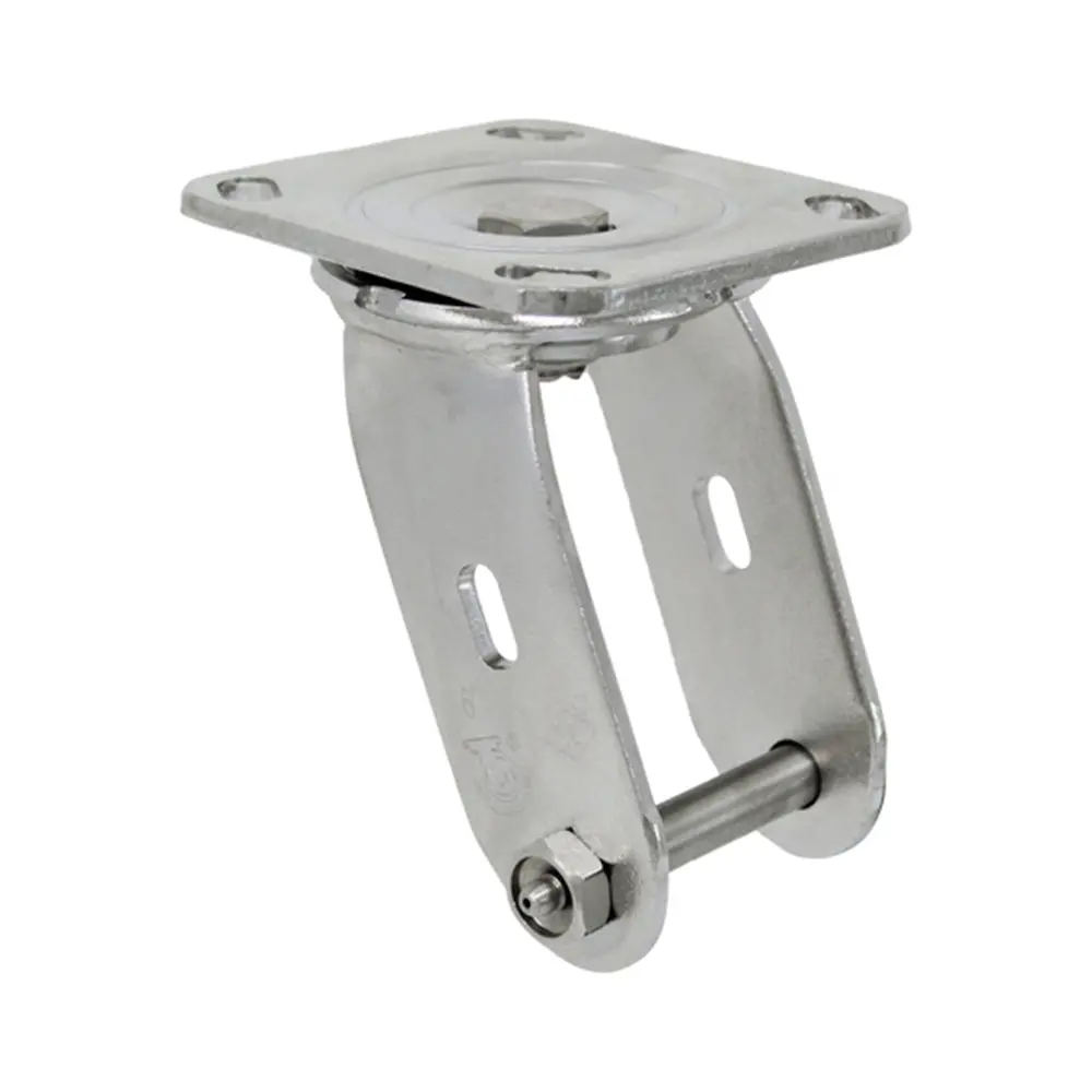 6" Medium Duty Stainless Steel Swivel Caster Yoke Only - 4"X4-1/2" Plate 1