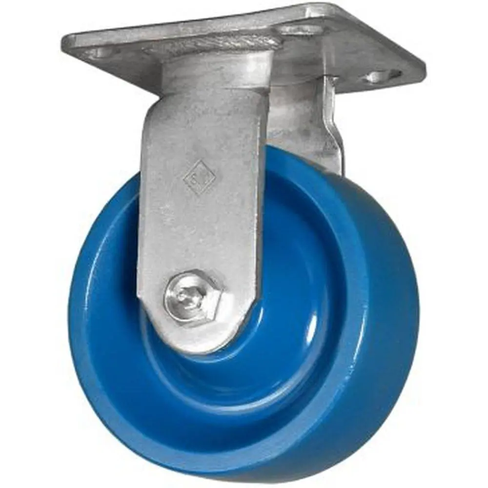 8" X 2" Duralastomer Wheel Rigid Caster Stainless Steel - 1000 Lbs. Cap. 1