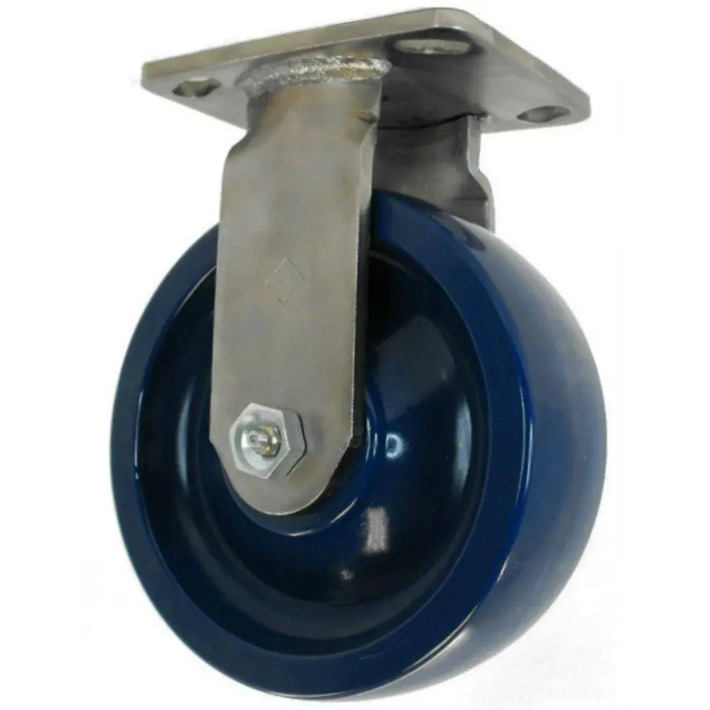 5" X 2" Duralastomer Wheel  Rigid Caster Stainless Steel - 900 Lbs. Cap. 1