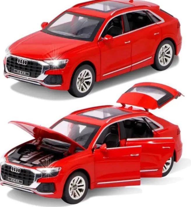 Carro Colecionável Audi Q8 Vermelho Escala 1:24 1