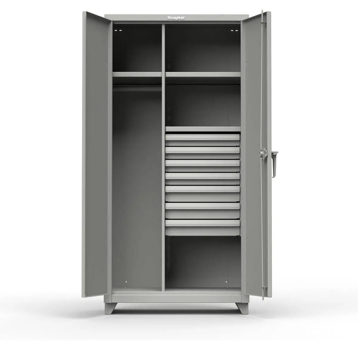 Extreme Duty 12 Ga Uniform Cabinet With 4 Drawers, 4 Shelves - 36 In. W X 24 In. D X 78 In. H 1