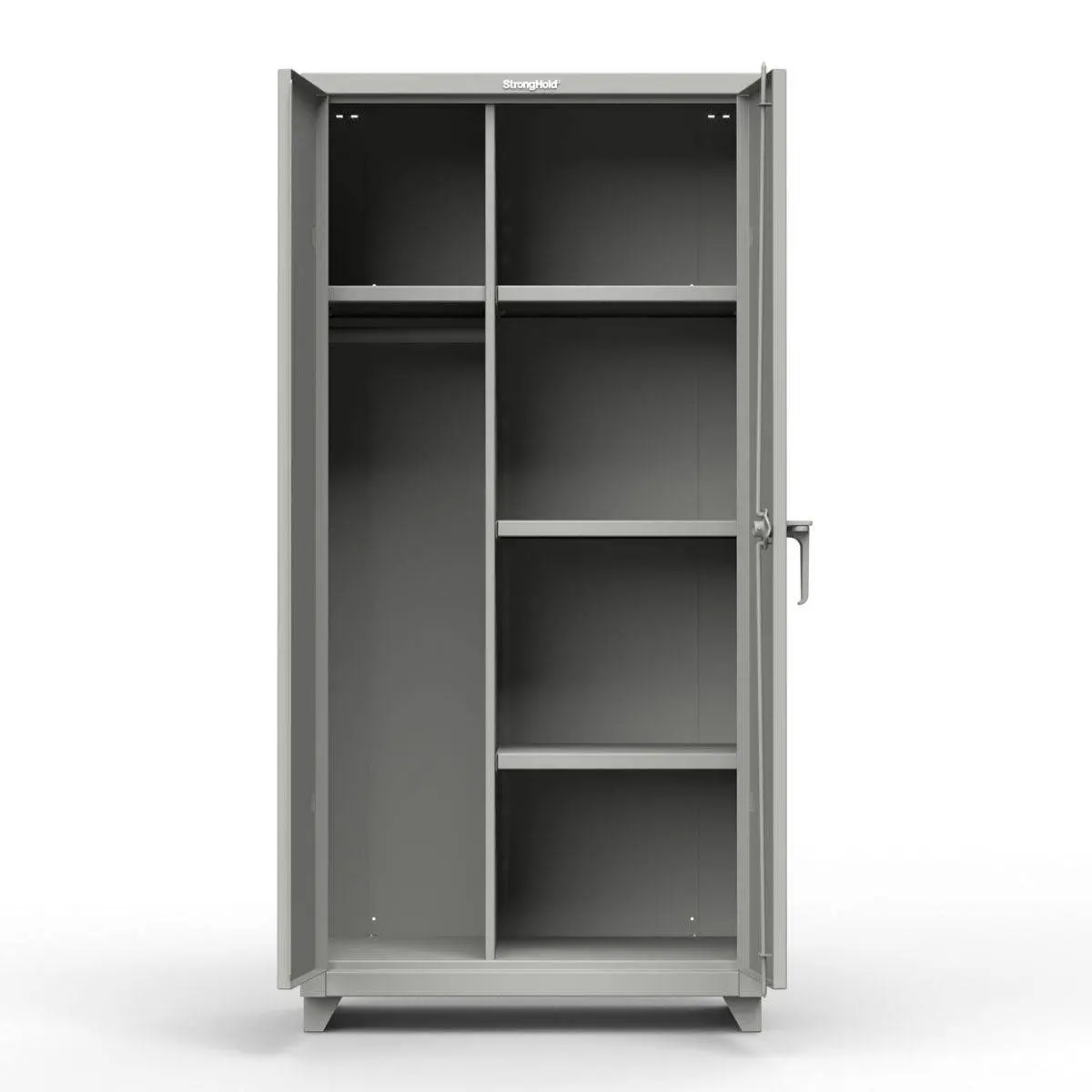 Extra Heavy Duty 14 Ga Uniform Cabinet With 5 Shelves - 36 In. W X 24 In. D X 75 In. H 1