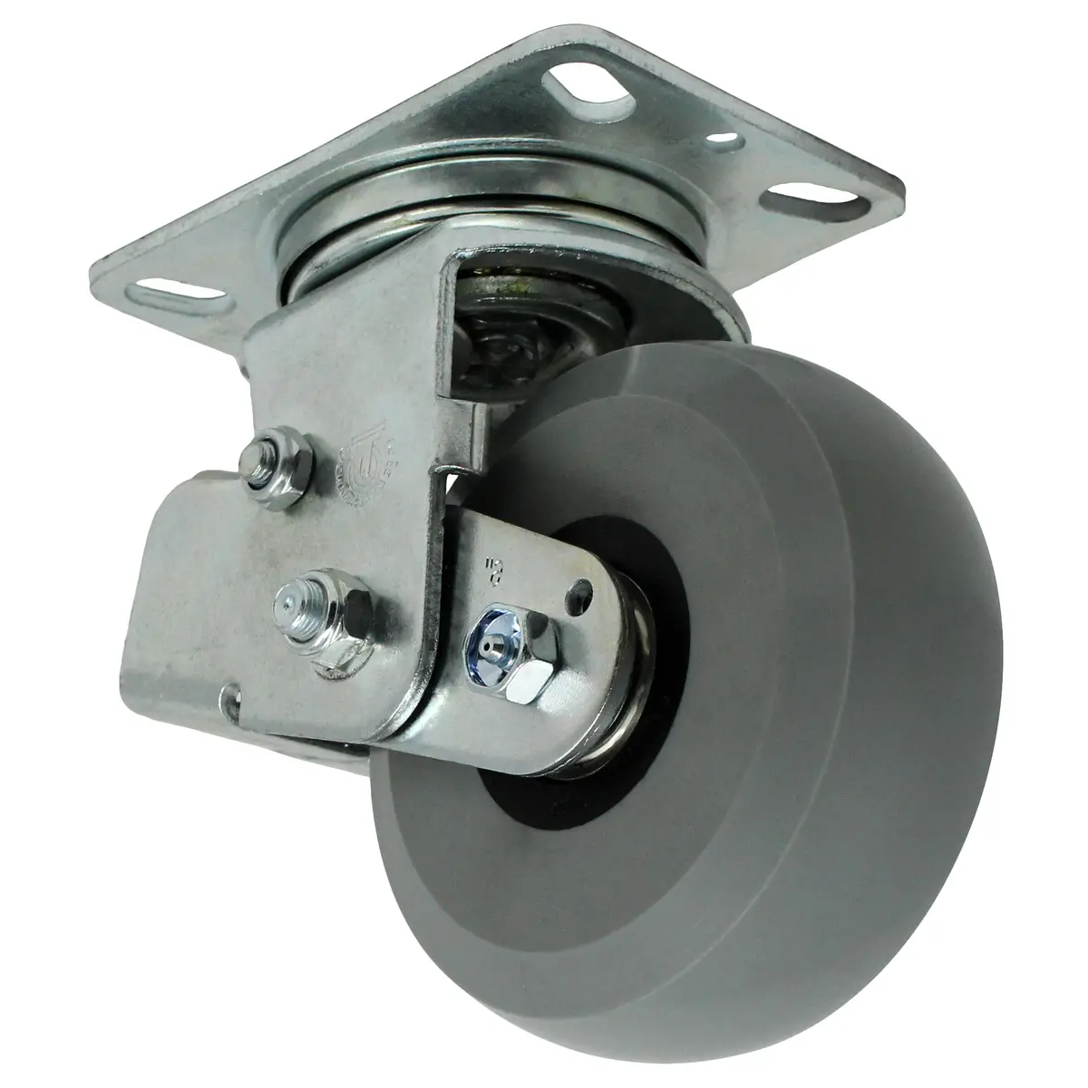 6" X 2" Ergolastomer Spring Loaded Swivel Caster - 675 Capacity 1