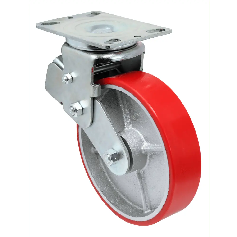 8" X 2" Polyon Cast Spring Loaded Swivel Caster - 675 Capacity 1