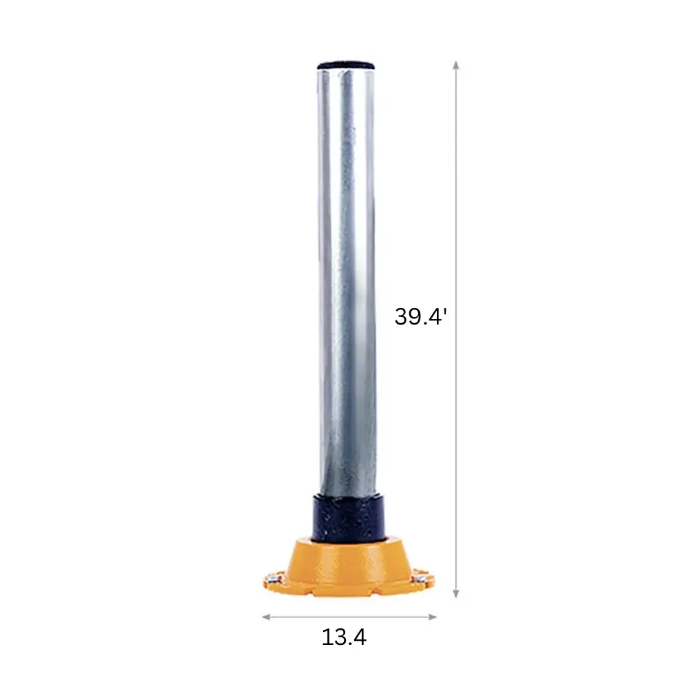 Coreflex Adjustable Height Shock-Absorbing Bollard - Galvanized Steel 2
