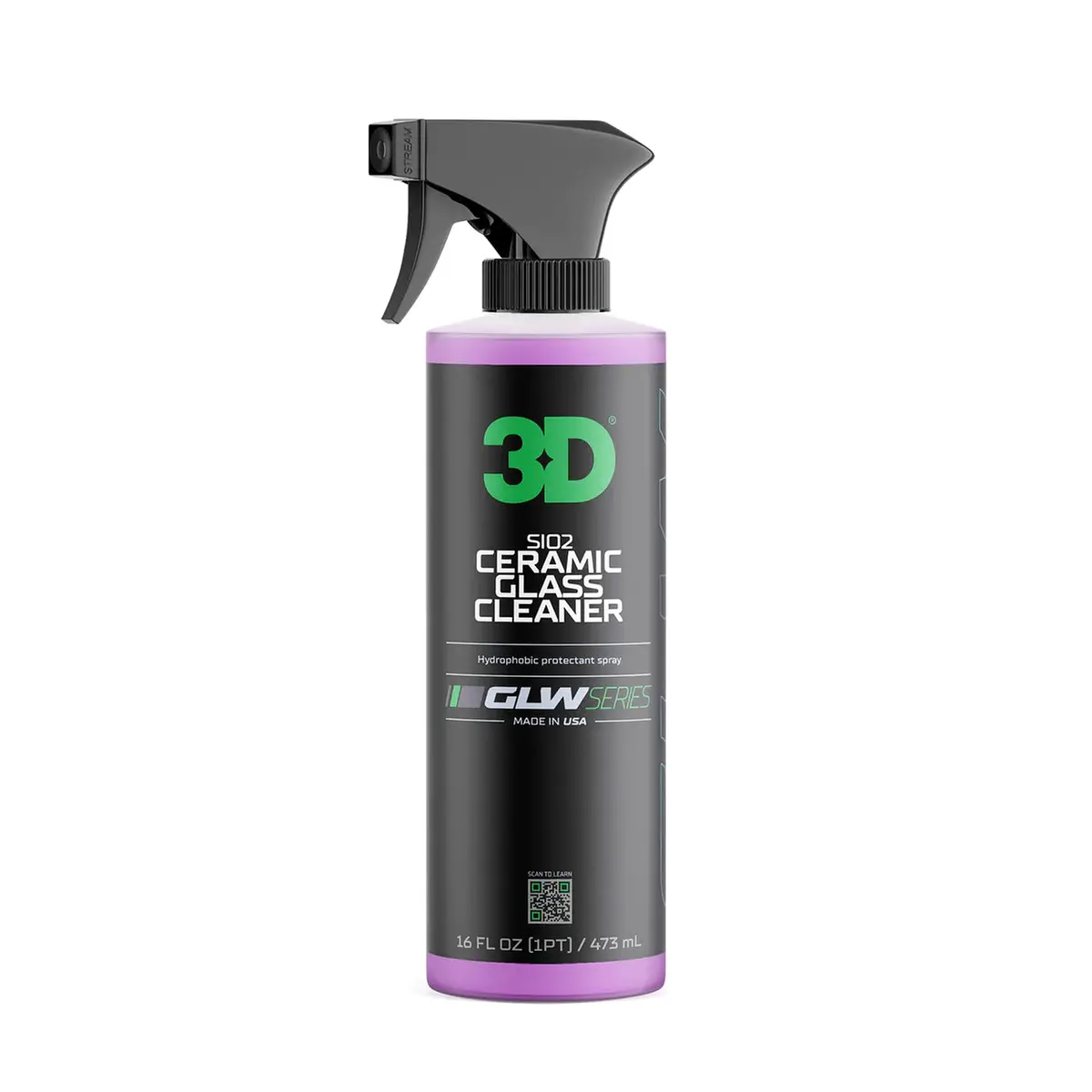 3D Glw Series Sio2 Ceramic Glass Cleaner - 473Ml 1