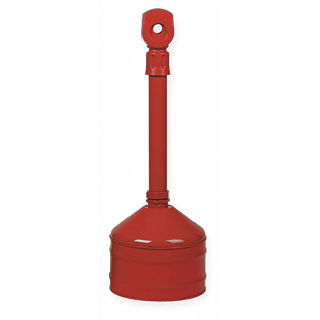 Heavy Duty Cigarette Butt Can, 5 Gal, Steel Base & Neck, Polethyl Top 1