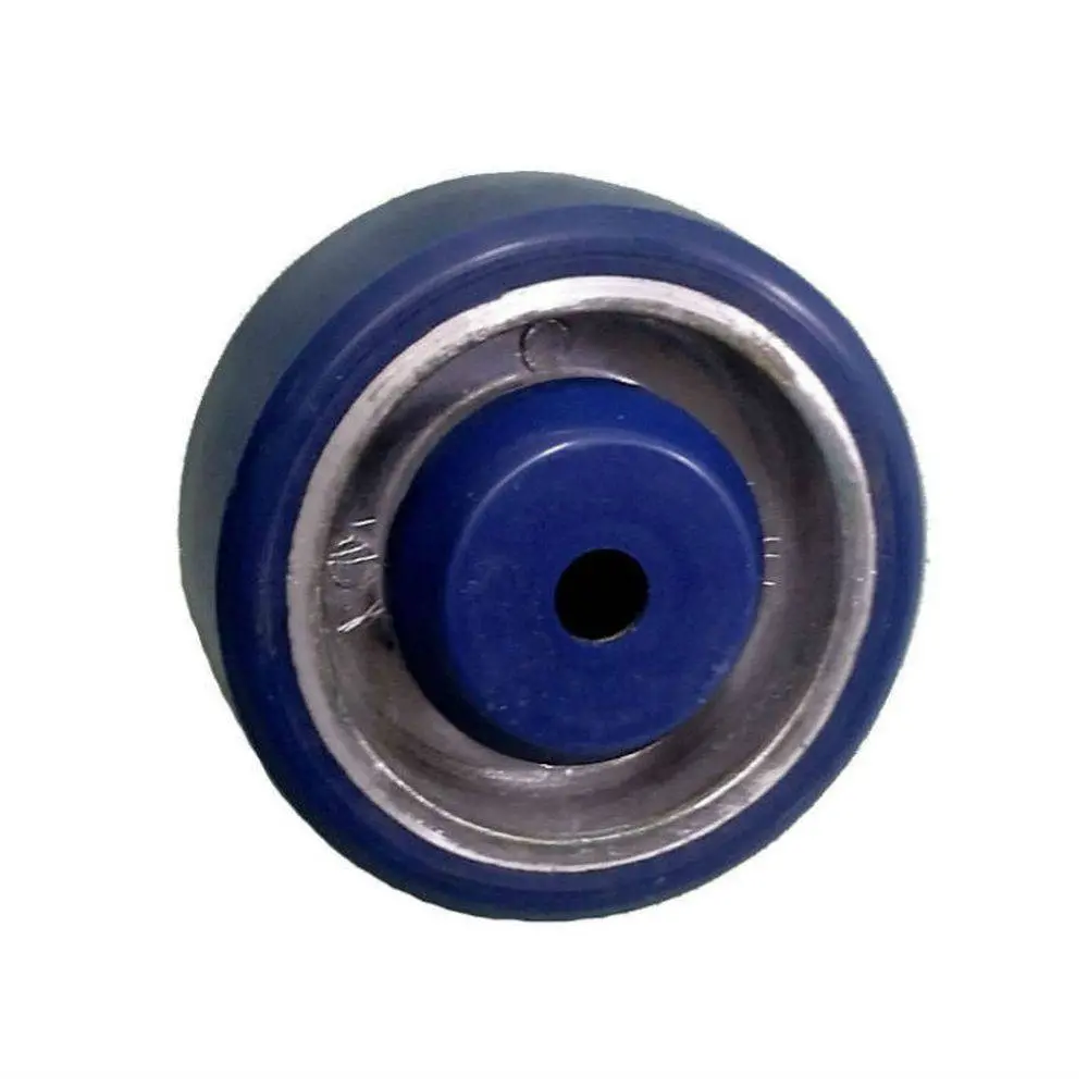 3" X 1-1/4" Polyon Aluminum Wheel Blue/Silver - 380 Lbs. Capacity 1