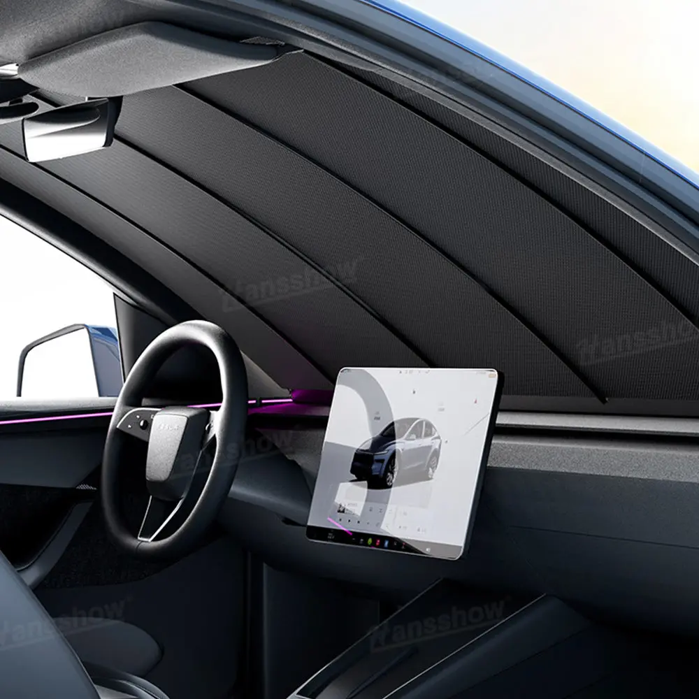 Electric Front Windshield Sunshade For Model Y/Y Juniper & Model 3/3... 2