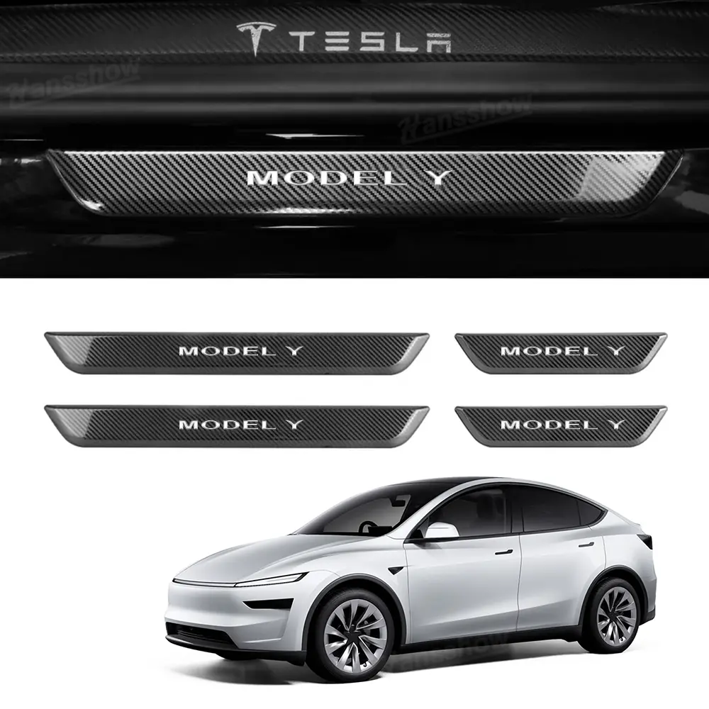 Model Y Juniper Led Illuminated Welcome Pedal Door Sill Protector Hansshow 1