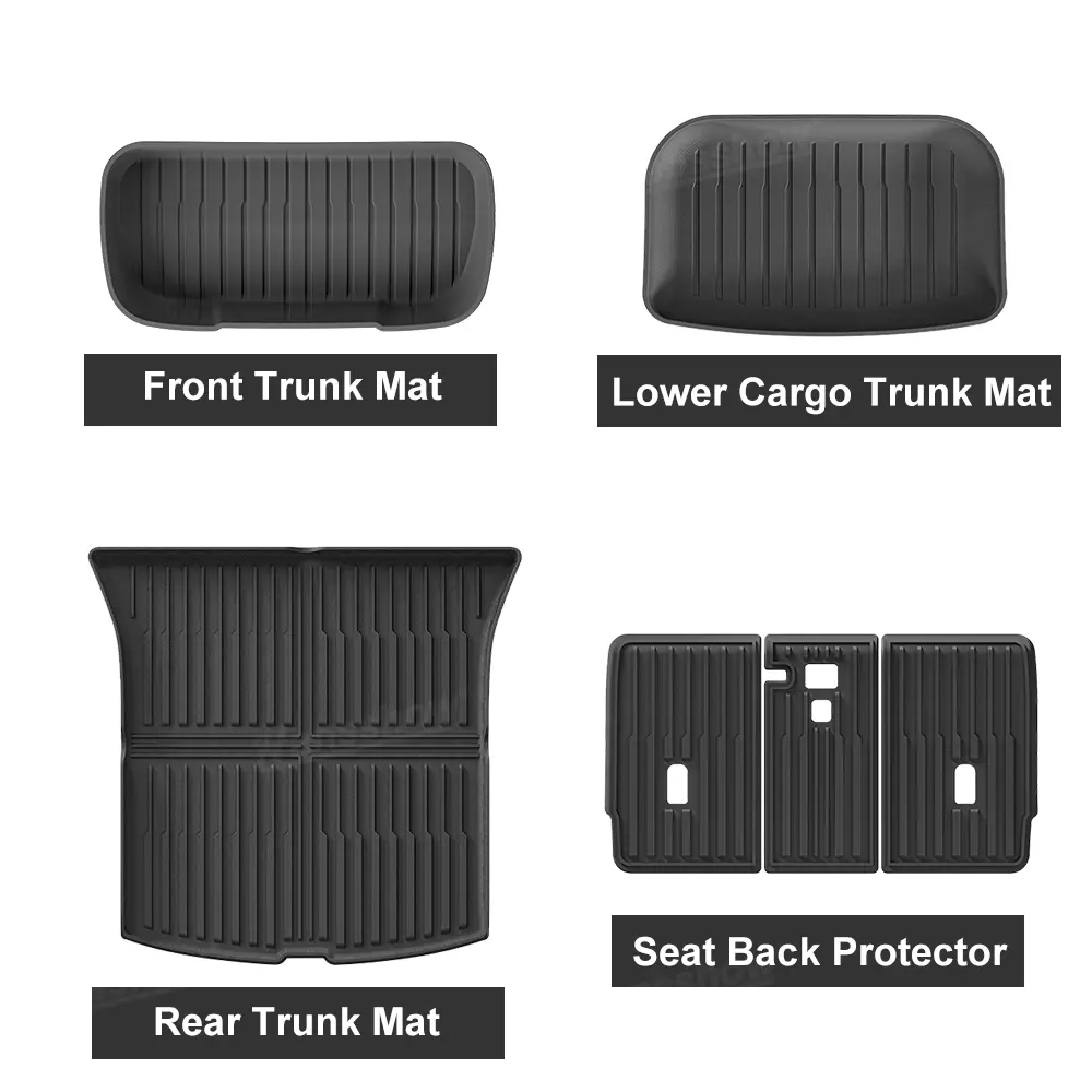 Model Y Juniper Floor Mats Tpe Trunk Liners Stain Resistant Seat Back Cover 1