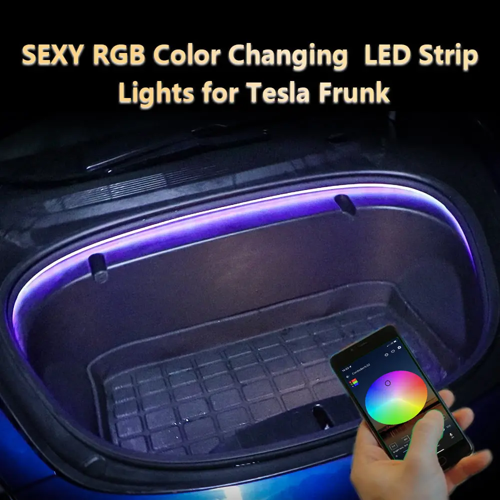 Model Y Multi-Function Rgb Led Frunk Light Strip 1