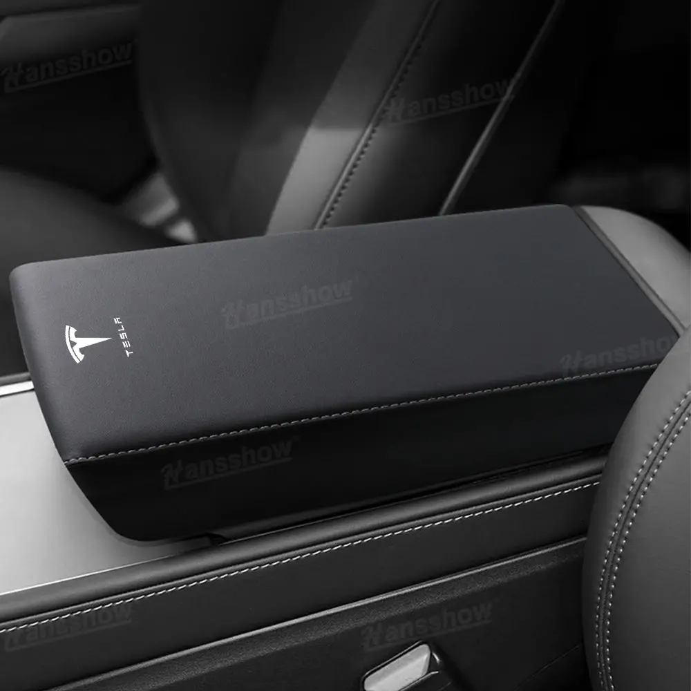 Model Y Juniper/3 Highland Armrest Cover With Tesla Logo Center Console... 1
