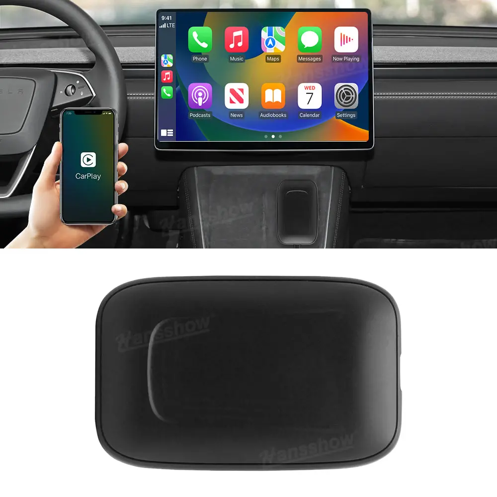 Wireless Carplay Adapter Ai Box For Tesla Model Y Juniper & 3/Y/S/X/Cybertruck 1