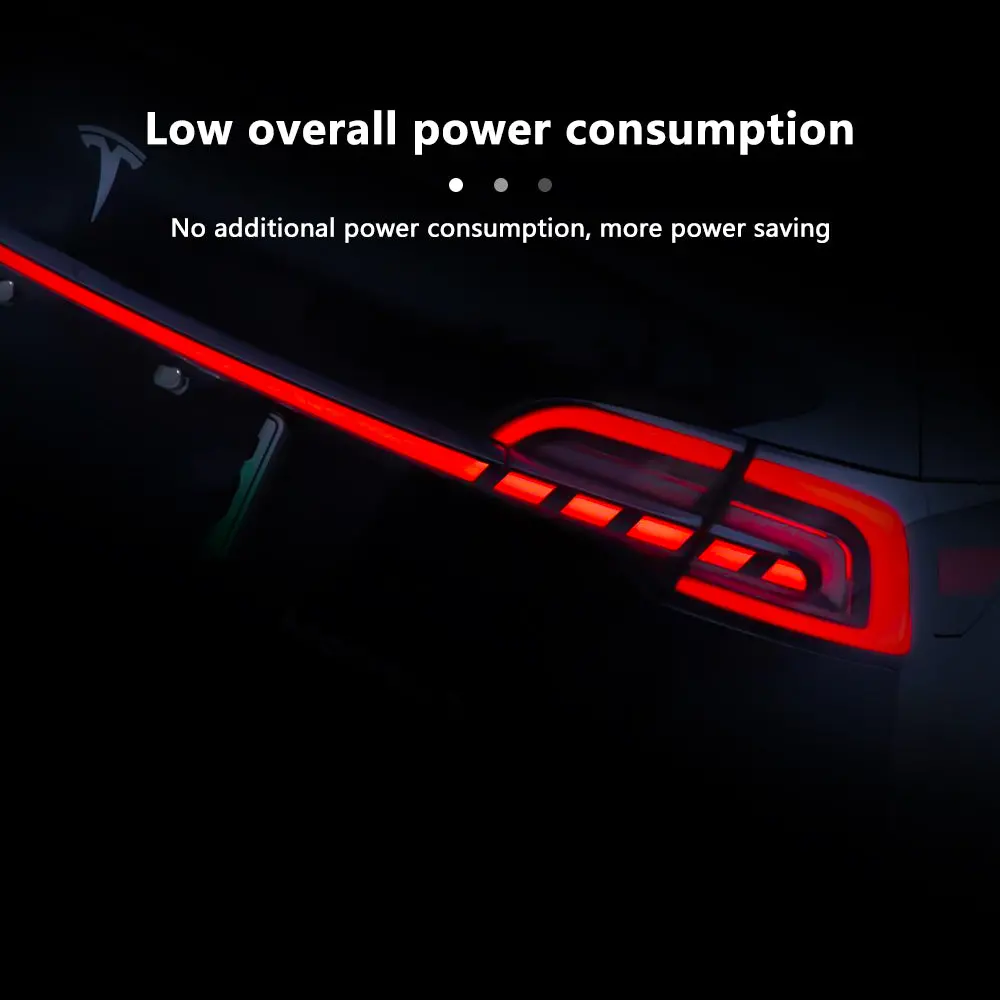 Model 3 Red Starlink Full-Width Strip Tail Light For Tesla Model Y 2