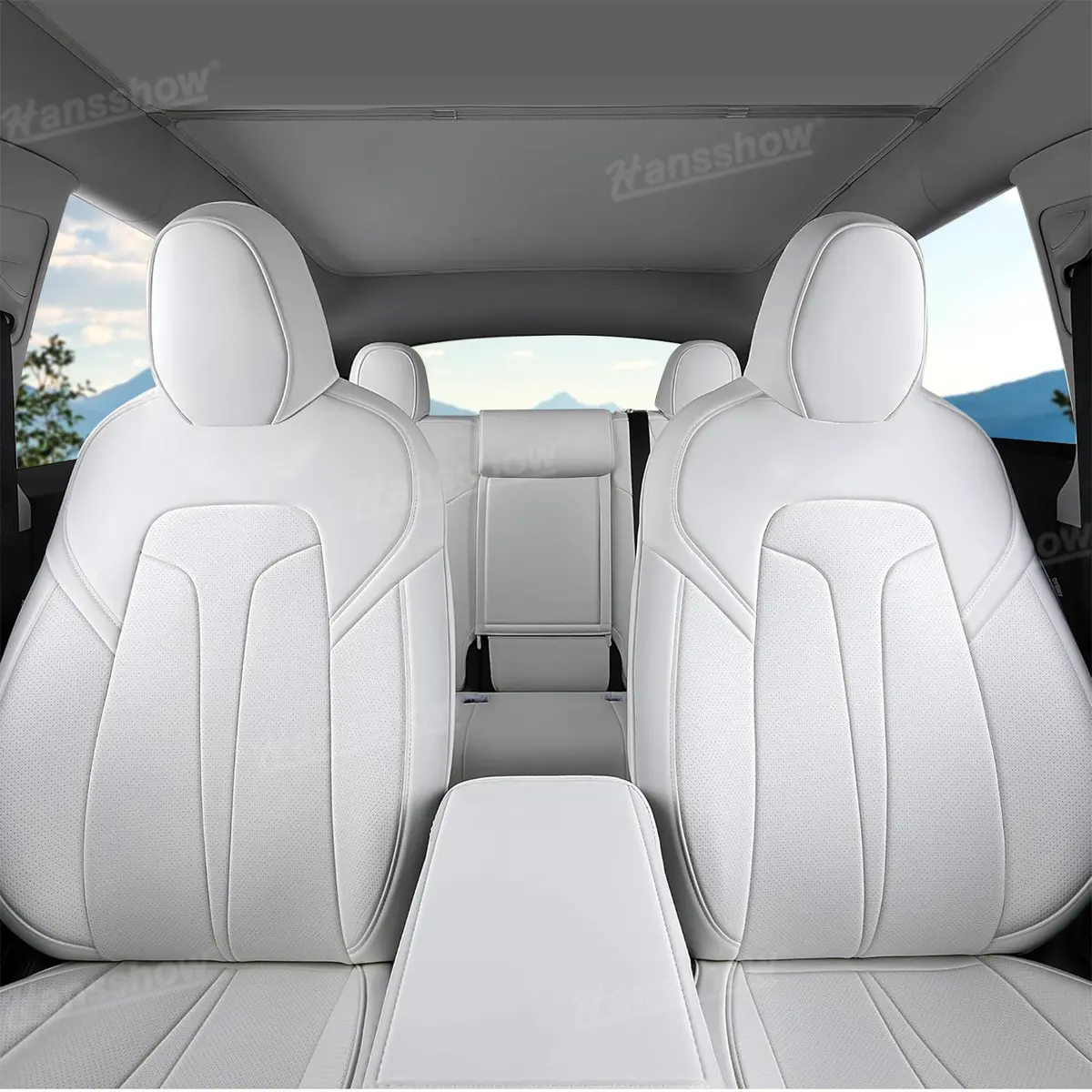 Model Y Juniper Upgrade Seat Covers With Bold “T” Emblem 1