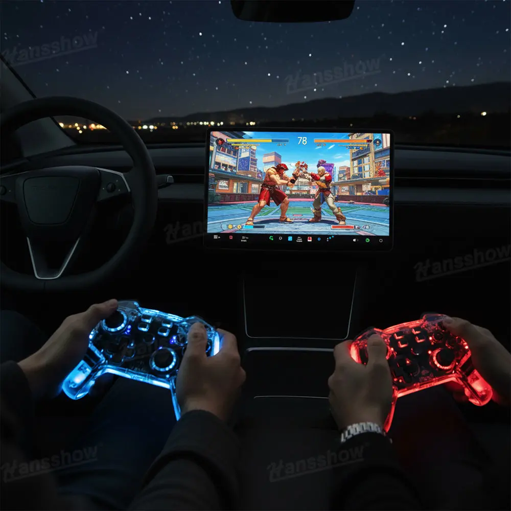 Wireless Game Controller With Led Ambient Lighting For Tesla Model Y... 1