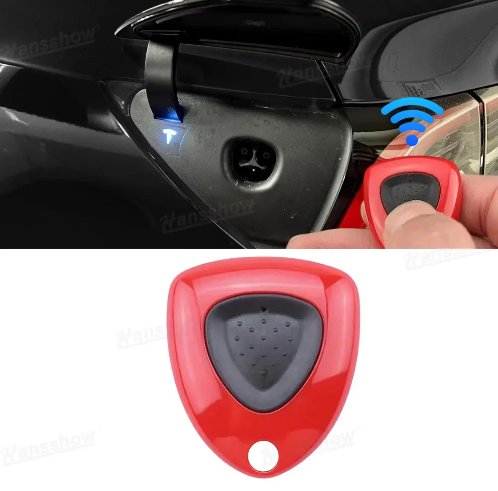 Charging Port Door Remote Control With Physical Button For Tesla Model Y 1