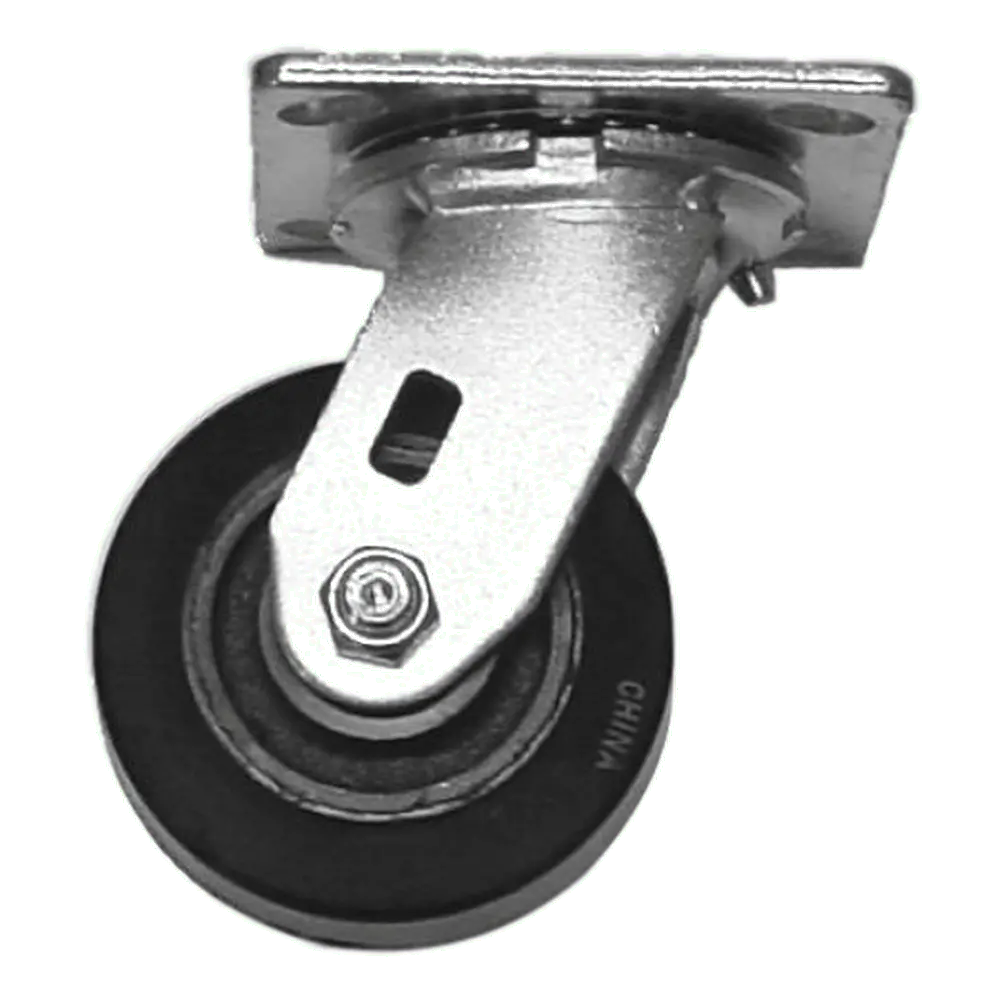 4" X 2" Mold-On Rubber Cast Wheel Swivel Caster - 400 Lbs. Capacity 1