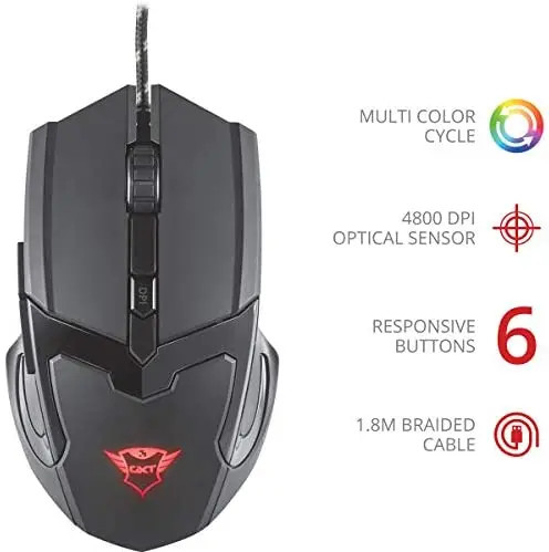Rato Óptico Para Jogos Trust Gaming Gxt 101 Gav 1